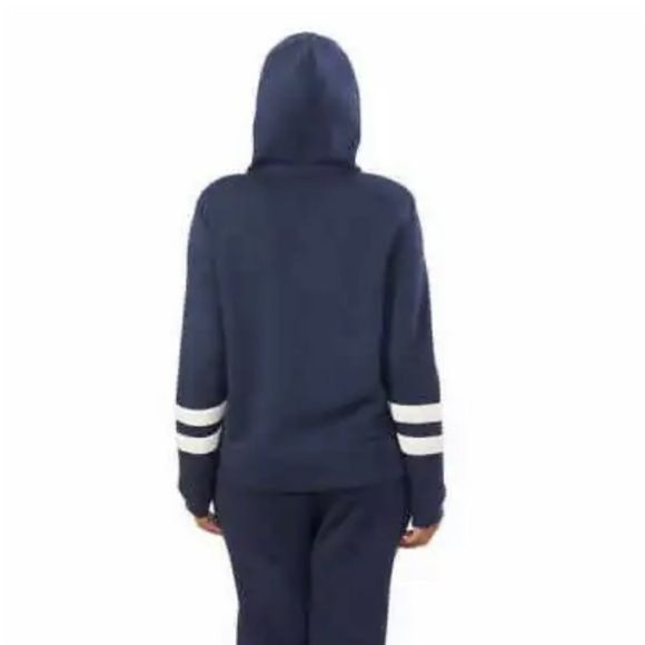 NAUTICA Ladies Fleece Lined Pullover Sweater‎ Hoodie Navy Color Size XL - Picture 4 of 12